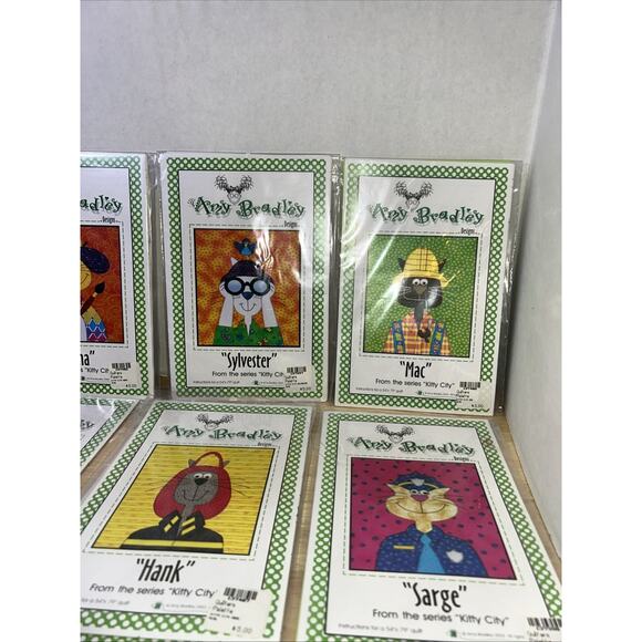 Kitty City 12 quilt patterns + finishing instructions 54" x 79" New Amy Bradley - Picture 2 of 11